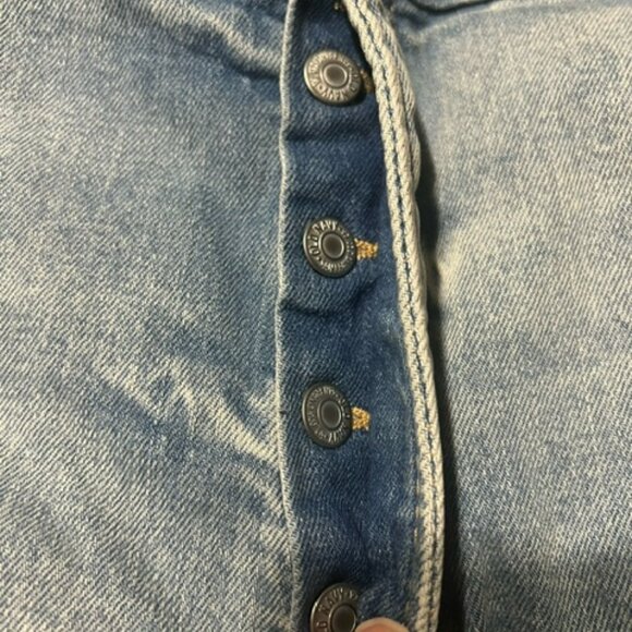 51. Plus Size OLD NAVY High-Waisted Button-Fly OG Straight Cuffed Shorts - Picture 6 of 9